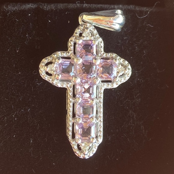 Jewelry - 🔥Sterling Silver Amethyst Cross Pendant🔥